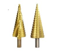 NWPNLXEA 1Pcs HSS 4-12 4-20 4-32 5-35 10-45 Coated Step Drill Bit for Wood Hole Triangle Shank Core Drill Bit(Center Punch) NWPNLXEA