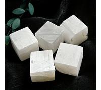 NWPNLXEA 20-50g White Selenite Cube Clear Crystal Stone Tumbled Folk Crafts for Home Decoration