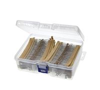 NWPNLXEA 2600Pcs/Lot 1/8W 5% 1R~10Mohm 130ValuesX20Pcs Carbon Film Resistor Kit Pack Samples Assorted Kit