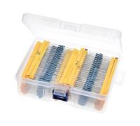 NWPNLXEA 2600pcs/lot 130 Values 1/4W 0.25W 1% Metal Film Resistors Assorted Pack Kit Set Lot Resistors Assortment Kits Fixed Resistor (with Box)
