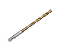 NWPNLXEA 2PCS 4.8m HSS High Speed Steel Titanium Coated Drill Bit Set 1/4 Hex Shank Hexagonal Handle Twist Drill NWPNLXEA