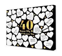 NWPNLXEA 40th Birthday Party Decorations Kit, Includes Reasons We Love You Poster & Guest Book Alternative for a Memorable Celebration Unframed,16x24inch(40x60cm)