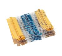 NWPNLXEA 500pcs/lot 50 Values 1/4W 0.25W 1% Metal Film Resistor Assortment Kit Set 1ohm-10M ohm Resistance Pack