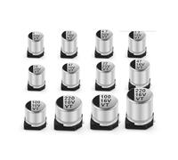 NWPNLXEA 50Pcs SMD Aluminum Electrolytic Capacitor 6.3V 10V 16V 25V 35V 50V 100V 0.47UF 1UF 10UF 22UF 68UF 100UF 220UF 470UF 1000UF (25V22UF 5x5.4MM)