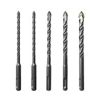 NWPNLXEA 5PCS Glass Ceramic Tile Concrete Drill Bits Set 6/8/10/12mm Carbide Tipped SDS Plus 160mm Masonry Drill Bit (Color : 6-12mm(5PCS)) NWPNLXEA