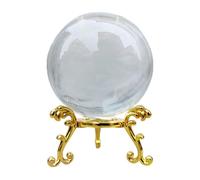 NWPNLXEA 80mm Crystal Decorative Balls with Gold Stand Magic Glass Ball Divination Crystals Gemstone for,Photography,Family,F