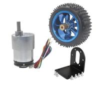 NWPNLXEA 85MM Tire JGB37-520 Encoder Electronic Starter Smart Car Electronic Starter DC 6V 12V 24V Small Electronic Starter Car kit Speed regulating Electronic Starter (12V76)