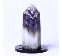 NWPNLXEA Accueil Collections Cadeau Cristal Naturel Feng Shui Quartz Pierre Obélisque Rêve Améthyste Tour Violet Pierres Naturelles Ménage (Taille : 7-8cm)