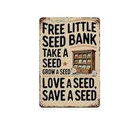 NWPNLXEA Community Seed Swap Metal Tin Sign Take a Seed Grow a Seed Vintage Garden Decor for Backyard Greenhouse Shed 8 X 12 inch