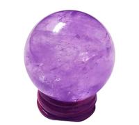 NWPNLXEA Crystal Ball Ornaments raw Stone Polished Various Materials Living Room Office Home Relocation,Amethyst