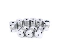NWPNLXEA D19*L25 Aluminium Flexible Jaw Shaft Coupling 5 8 6.35mm 8mm 10mm CNC Stepper Electronic Starter Coupler Encoders Engraving Machine (7 X 7)