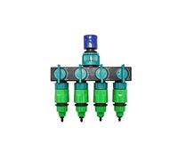NWPNLXEA Garden Sprinkler Watering Sprayer 1/4 3/8" Garden Water Pipe 4-Way Distributor Hose Distributor 4/7 Or 8/11 Hose Fittings Pipe Joint Irrigation 1 Set (Color : B)