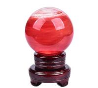 NWPNLXEA Glass Ball Decorative Sphere of Red Crystal Bola with of Support Crystals for Home Decoration,50~60mm