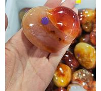 NWPNLXEA Home Collections Décoration d'intérieur, 1 pièce 300 g d'agate naturelle Spécimen Cœur d'agate rouge, cornaline rouge, cadeaux en pierre de cœur en cristal naturel, pierres naturelles pour la