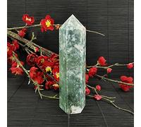 NWPNLXEA Home Collections Natural Aquatic Grass Agate Obélisque Quartz Tour Cristal Point Pierre Naturelle Ménage (couleur : multicolore, taille : 900-950g)