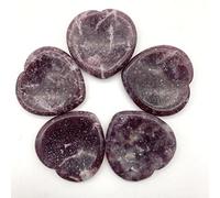 NWPNLXEA Home Collections Pierre naturelle en cristal de mica violet en forme de cœur en forme de cœur spécimen de quartz de décompression Décoration d'intérieur Cristaux naturels Reiki Décoration