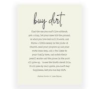 NWPNLXEA Inspirational Buy Dirt Poster - Country Music Song Lyrics Wall Art, Jordan Davis Luke Bryan Quote Print for Office & Home Decor Gift Framed,16x24inch(40x60cm)