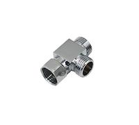 NWPNLXEA Leak-Proof Pipe Hose Fittings Metal Female 1/2 to 1/2" Male T-Shape Connector Water Splitter Tee 2-Way Copper Fitting Tap 1pcs (Color : C)