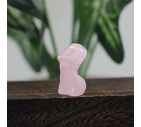NWPNLXEA Modèle Statue Décor À La Maison Cristal Sculpté Pierres Précieuses Corps Féminin Buste Figurine, Reiki Rose Quartz Déesse Cadeaux décoration de la Chambre (Color : Rose Quartz)