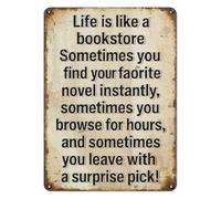 NWPNLXEA Reading Room Wall-Art Metal Tin Sign Vintage Book Lover Quote Inspirational Decor for Study Home Library Gift for Book Lovers 8 X 12 Inch