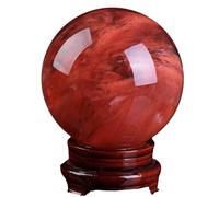 NWPNLXEA Red Crystal Ball - Sphere Balls for Witchcraft and Decorative Crystals and Stones Beginners Gift,16cm