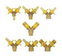 NWPNLXEA Vanne d'arrêt en laiton cannelé 12 mm BSP femelle/1/2 BSP mâle en forme de Y (type 3)