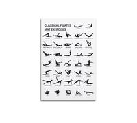 NWPNLXEA Vintage Core Training Metal Sign Featuring Essential Pilates Poses for Home Workout Space and Gym Wall-Art 8 X 12 inch