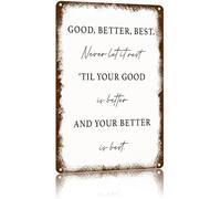 NWPNLXEA Vintage Metal Sign with Continuous Growth Motivational Text Art for Home Wall Decor on Various Surfaces (8 X 12 in)
