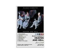 NWQV Poster pour album Heaven And Hell by Black Sabbath, décoration murale, décoration pour chambre à coucher, 40 x 60 cm, sans cadre