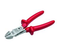 NWS 1000 Volt 180mm Pince coupante latérale à levier FantasticoPlus 138-43-180 | Coupe de précision pour fil de piano, boulons, clous, rivets | Force motrice avec rapport de transmission de levier