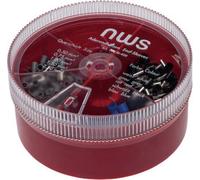 NWS 144-BI-400 Assortiment d'embouts simples 0.5 mm², 0.75 mm², 1 mm², 1.5 mm², 2.5 mm² partiellement isolé bleu, gris, noir