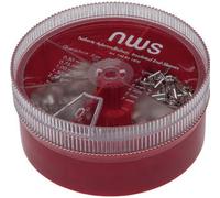 NWS 144-BS-1400 Assortiment dembouts simples 0.5 mm², 0.75 mm², 1 mm², 1.5 mm², 2.5 mm² non isolé argent 1400 pc(s) Box