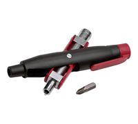 NWS 2005-4-SB Clé pour armoire de distribution Zinc moulé sous pression, plastique noir, rouge 1 pc(