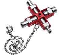 NWS 2005-6-SB Clé pour armoires électriques Clé pour armoires de distribution Zinc moulé sous pression rouge 1 pc(s)