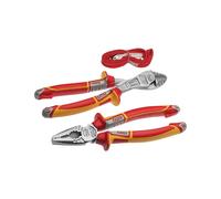 NWS 865-2 VDE Set de pinces combinées, pince Kraft-CombiMax et pince coupante latérale Kraft isolées et testées selon DIN EN/IEC 60900