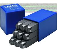 NWS Jeu de chiffres à frapper 912-3 | Chiffres arabes de 0 à 9 | Optimal pour les matériaux soumis à des charges élevées ou faibles,