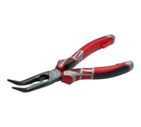 NWS Pince à bec plat 205 mm coudée à 45° - pour les travaux de préhension et de coupe - pour couper les fils durs et souples - Made in Germany