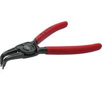 NWS Pince à circlips 175mm | Pour le montage de circlips extérieurs sur des arbres | Mâchoires coudées à 90° | Pointes de précision anti-glissement, décolletées