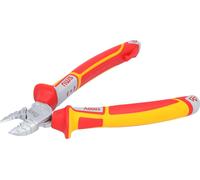 NWS Pince coupante latérale d'électricien 1351-49-VDE-190-SB | avec fonction de dénudage pour conducteurs rigides et souples de section 1,5 mm² et 2,5 mm²