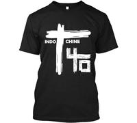 NWT Indochine French Pop Rock Band Graphic Art Vintage Logo Unisex 100% Cotton Short-Sleeve T-Shirts Black XL