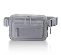 NWT XPEDITION Sac banane avec ceinture réglable, sac banane léger, sac à bandoulière pour voyage/course/randonnée, bas de Noël pour homme et femme, gris clair, gris clair, Tendance