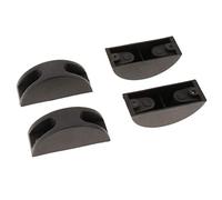 NWTDHH Lot de 2 paires de pieds de rechange en plastique pour bagages, valise, accessoires, Noir , Pièce de rechange