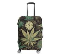 NWTRJ A Puff in Time - Housse de bagage de voyage en forme de marijuana - Élastique - Lavable - Anti-poussière - Anti-rayures - Convient aux bagages de 48 à 81 cm, Style :, M