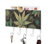 NWTRJ A Puff in Time Porte-clés mural avec 5 crochets décoratifs pour entrée, porte d'entrée, couloir, bureau