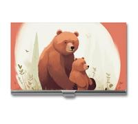 NWTRJ Bear Hug Porte-cartes de visite fin et portable en métal pour homme et femme