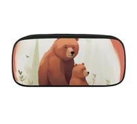 NWTRJ Bear Hug Trousse à crayons en cuir imperméable de grande capacité pour homme et femme