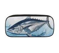 NWTRJ Bluefin Thunnus Trousse à crayons en cuir imperméable de grande capacité pour homme et femme