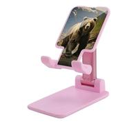 NWTRJ Brown Bear Support de téléphone portable à angle réglable en hauteur Support de téléphone de bureau pliable Compatible avec tous les téléphones portables