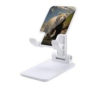 NWTRJ Brown Bear Support de téléphone portable à angle réglable en hauteur Support de téléphone de bureau pliable Compatible avec tous les téléphones portables