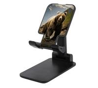 NWTRJ Brown Bear Support de téléphone portable à angle réglable en hauteur Support de téléphone de bureau pliable Compatible avec tous les téléphones portables